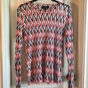 Karen Kane Sheer long sleeve Blouse